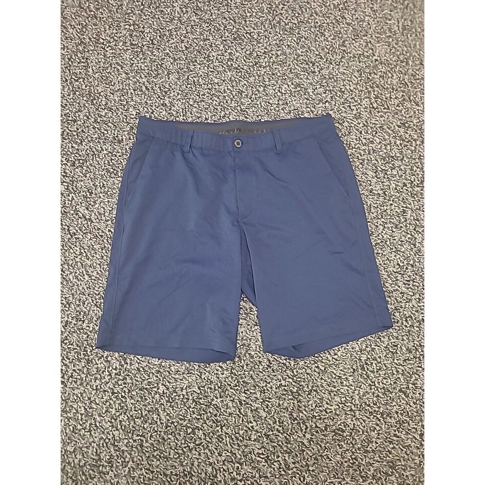 Under Armour Mens 38 Navy Blue Match Play Golf Shorts 10" Inseam Performance